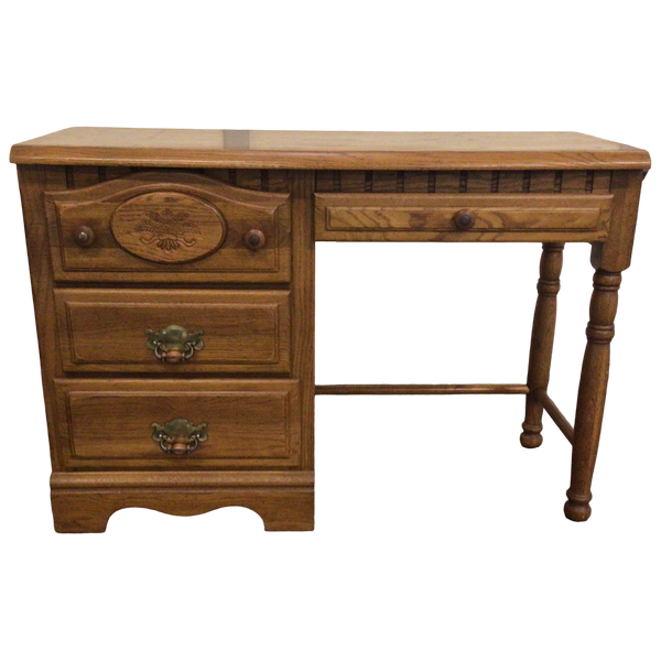 Four Drawer Oak Desk