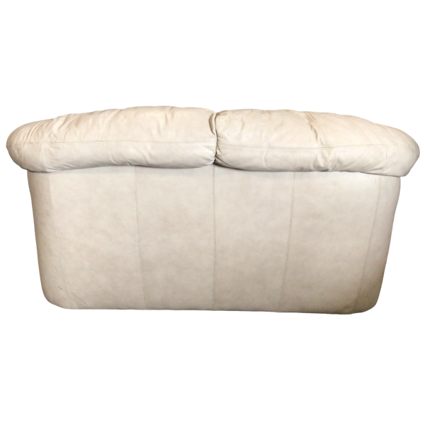 Cream Colored Leather Sofa