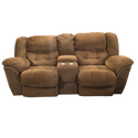 Brown Reclining Loveseat Sofa