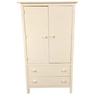 White Two Drawer Tv Cabinet