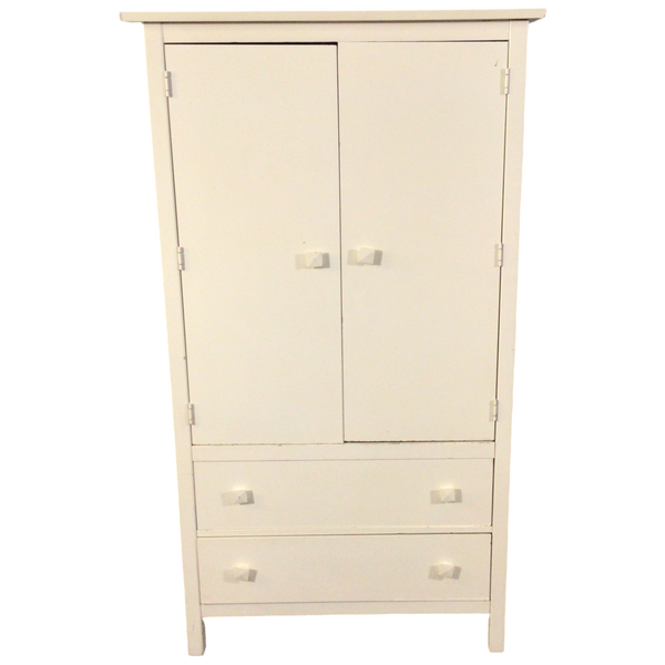 White Two Drawer Tv Cabinet