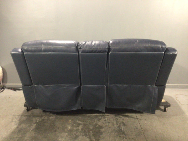 Dark blue reclining sofa