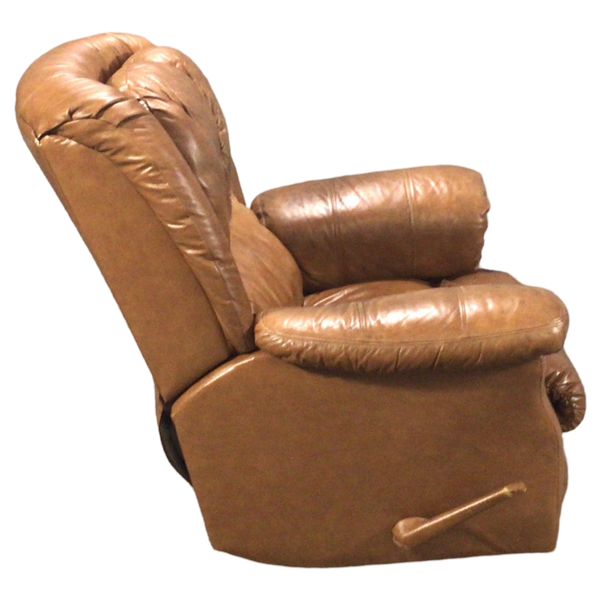 Brown Leather Rocking Recliner