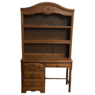Oak Desk With Hutch