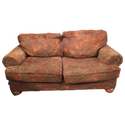 Red Paisley Pattern Loveseat