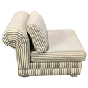 White Striped Chair