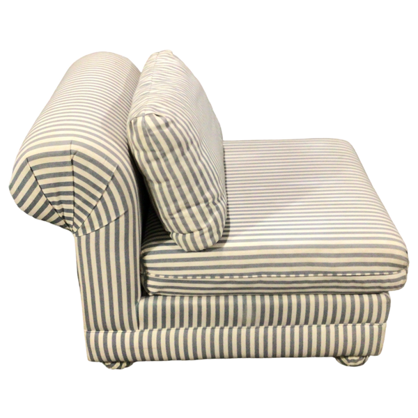 White Striped Chair