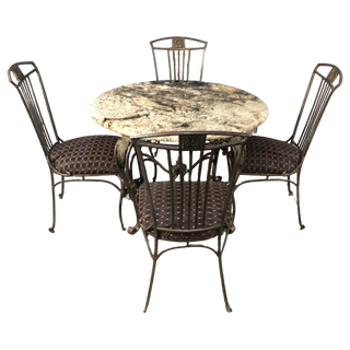 Marble Top Dining Table With Chairs
