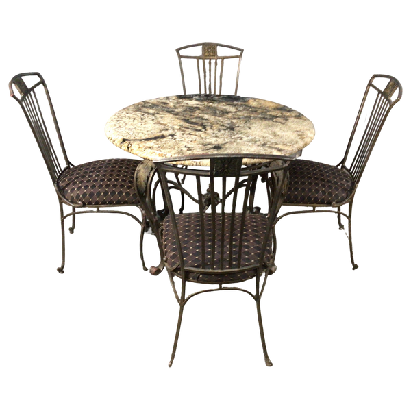 Marble Top Dining Table With Chairs