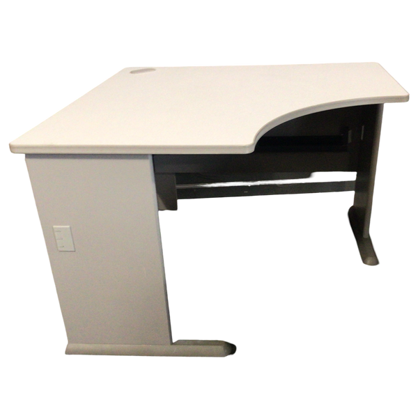 Gray Half Corner Desk