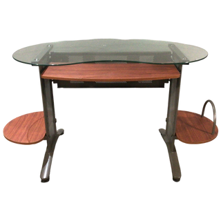 Glass Top Computer Desk