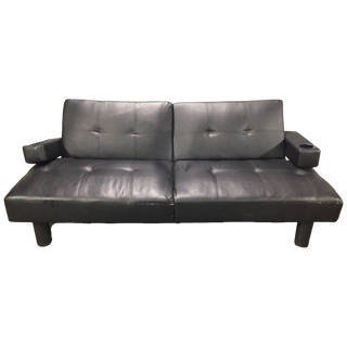 Black Leather Futon