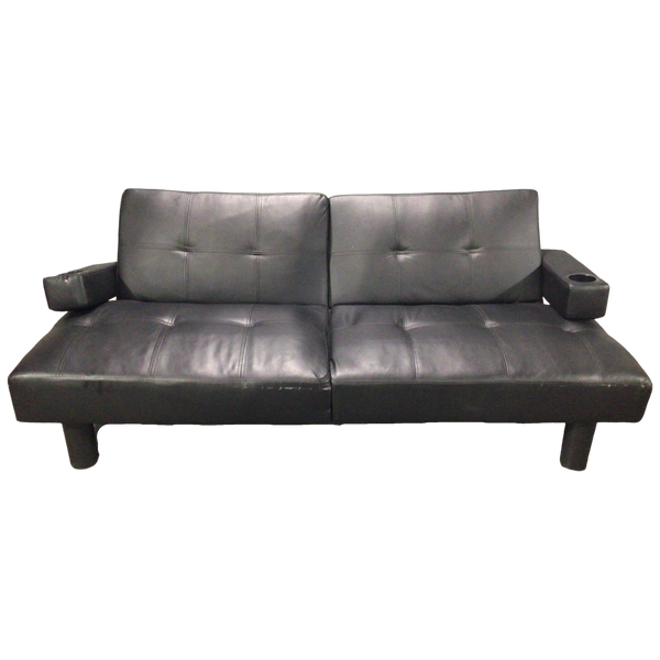 Black Leather Futon