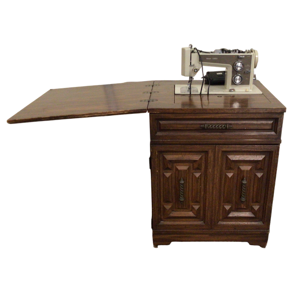 Antique Sewing Machine With Stand