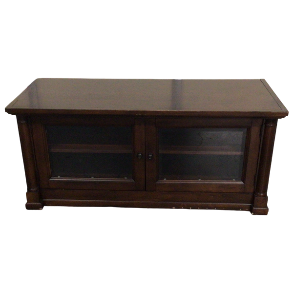 Double Glass Door Tv Stand