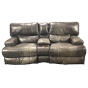 Dark Gray Leather Electric Reclining Sofa