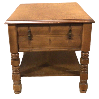 Single Drawer Maple End Table