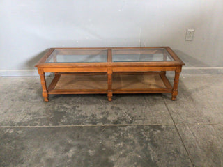 Glass top coffee table
