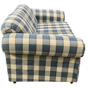 Blue Plaid Loveseat