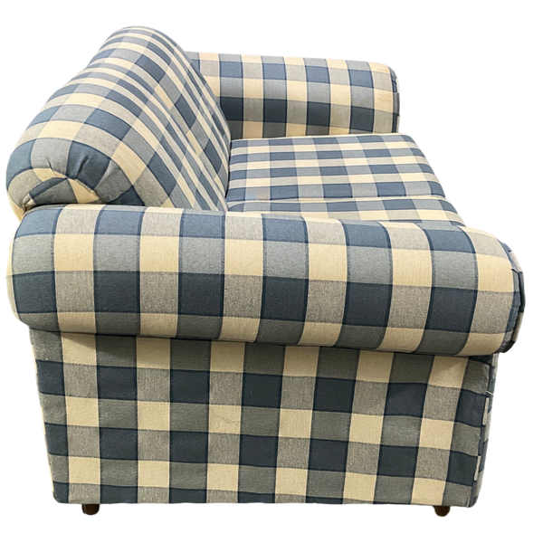 Blue Plaid Loveseat