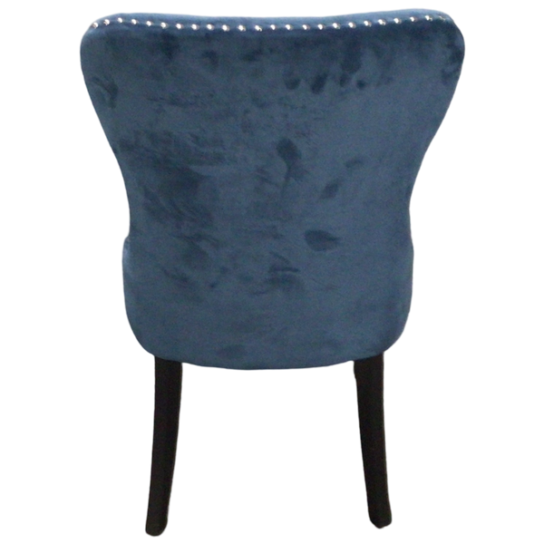 Blue Suede Accent Chair