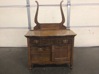 Antique oak washstand