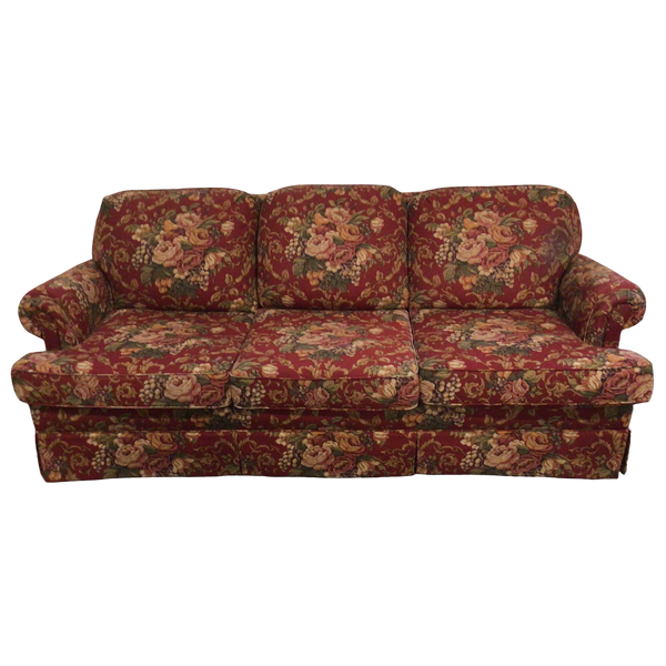 Red Floral Print Sofa