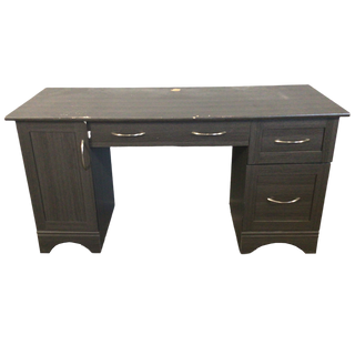 Dark Gray Three Drawer Desk